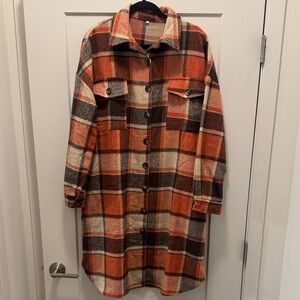 🆕 Oversized Button-down Flannel Coat. L/Xl/1X. NWT! 💥💥